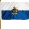 San Marino Wooden Stick Flag Outdoor Decor Super Polyester-0