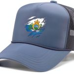 San Marino Flag Trucker Hat Adjustable Mesh Back Unisex-0