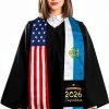 San Marino America Flags Graduation Stole Polyester Unisex-1