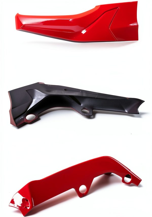 Cuztom Tuning Front Bumper Lip Splitter ABS Red Black-3