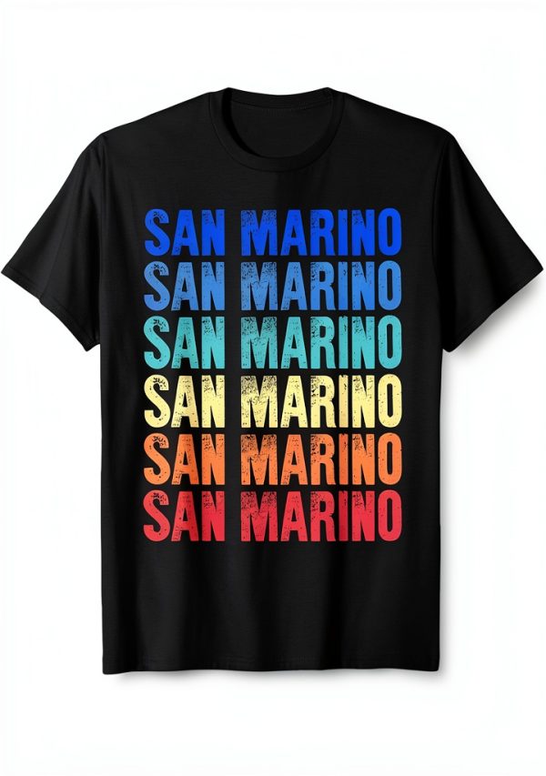 San Marino T Shirt Colorful Design Lightweight Mens Wear-0