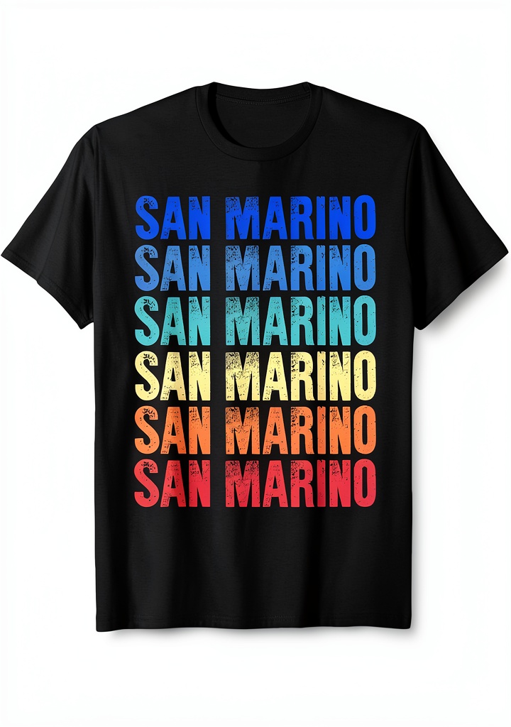 San Marino t-shirt displayed on a person in a casual setting