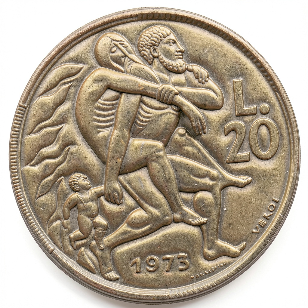 1973 DE copper coin showing front and back details