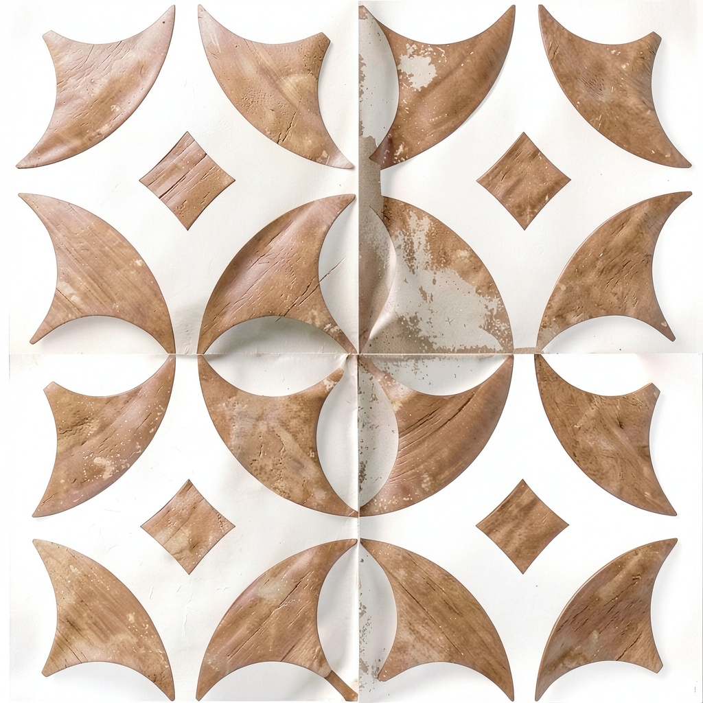 French Country porcelain tile in Terra Cotta Earth and Natural Linen colors