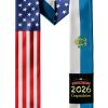 San Marino America Flags Graduation Stole Polyester Unisex-0