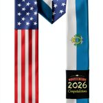 San Marino America Flags Graduation Stole Polyester Unisex-0