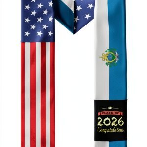 San Marino America Flags Graduation Stole Polyester Unisex-0
