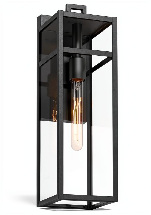 John Timberland Outdoor Wall Light Black Metal Contemporary-5