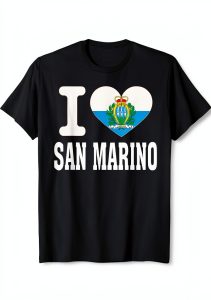 SAN MARINO Patriotic Apparel Heart Design Mens T-Shirt-0
