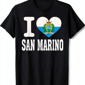 SAN MARINO Patriotic Apparel Heart Design Mens T-Shirt-0