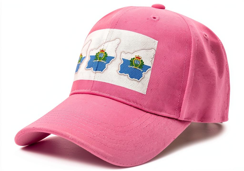 San Marino Flag Map Baseball Cap in multiple colors