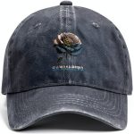 Vintage San Marino Flag Rose Flower Baseball Cap Unisex-0
