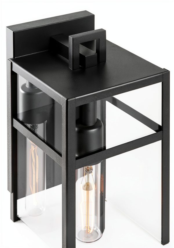 John Timberland Outdoor Wall Light Black Metal Contemporary-2