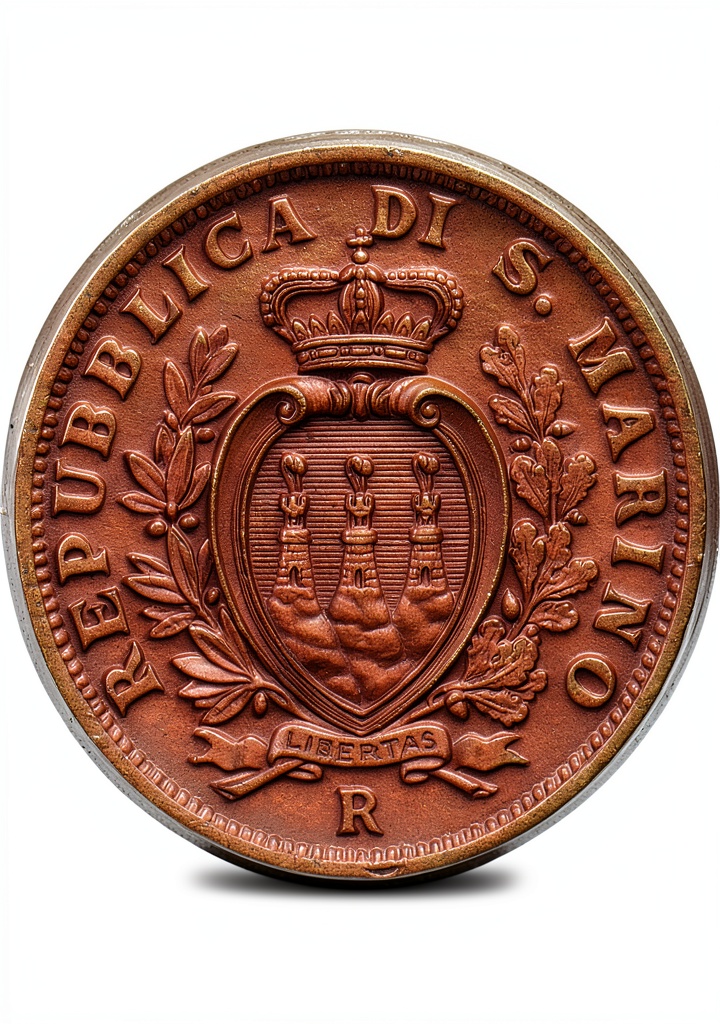 Close-up view of German DE denomination coin showing intricate design