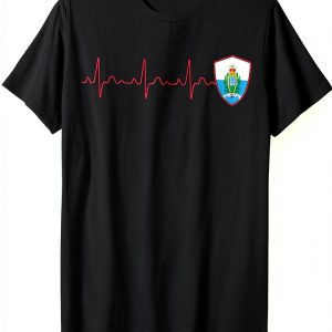 SAN MARINO Patriotic Apparel Red Heart Design Mens T-Shirt-0