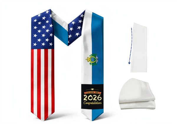 San Marino America Flags Graduation Stole Polyester Unisex-6