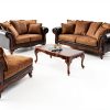 Sofa Chaise Roundhill 60in Wide Coffee Brown-1