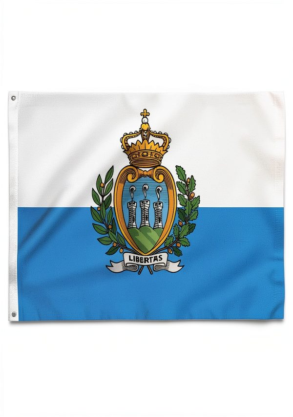 San Marino Flag KOSPOGO Sided Polyester 5x8-5