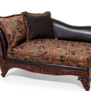 Sofa Chaise Roundhill 60in Wide Coffee Brown-0