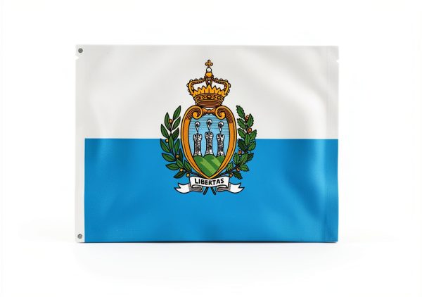 San Marino Flag KOSPOGO Sided Polyester 5x8-6