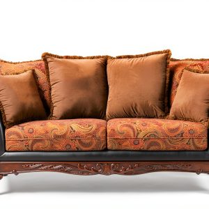 Roundhill Chocolate Traditional Sofa Living Room-0