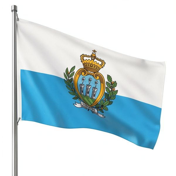 San Marino Flag KOSPOGO Sided Polyester 5x8-1