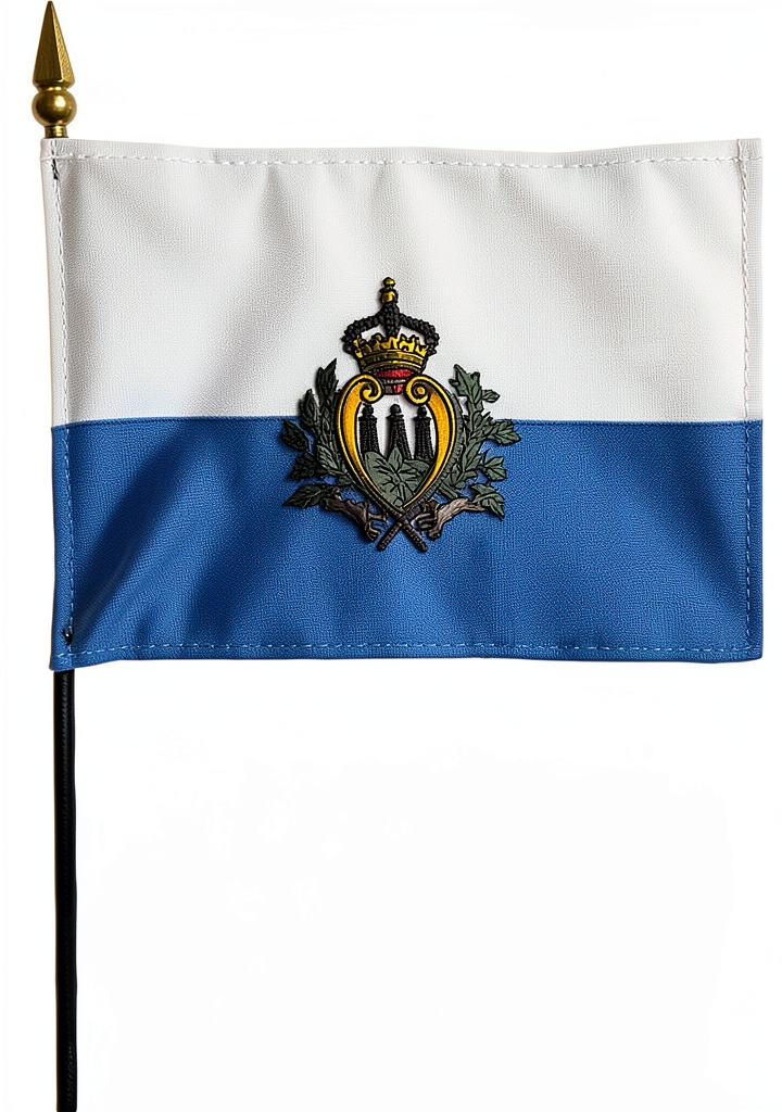 Durable nylon patriotic flag on a wooden pole